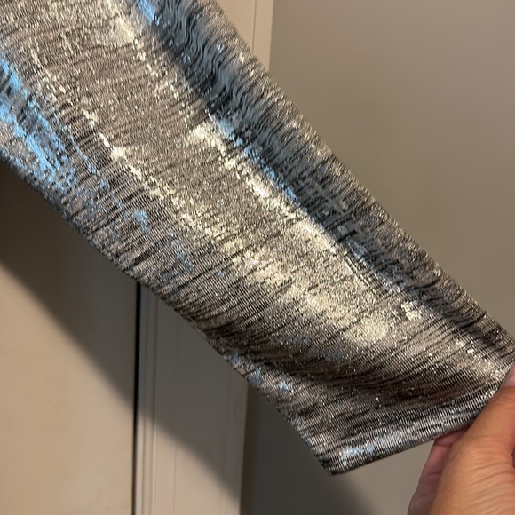 Ruby Rd. Silver Metallic Blouse - Picture 6 of 10